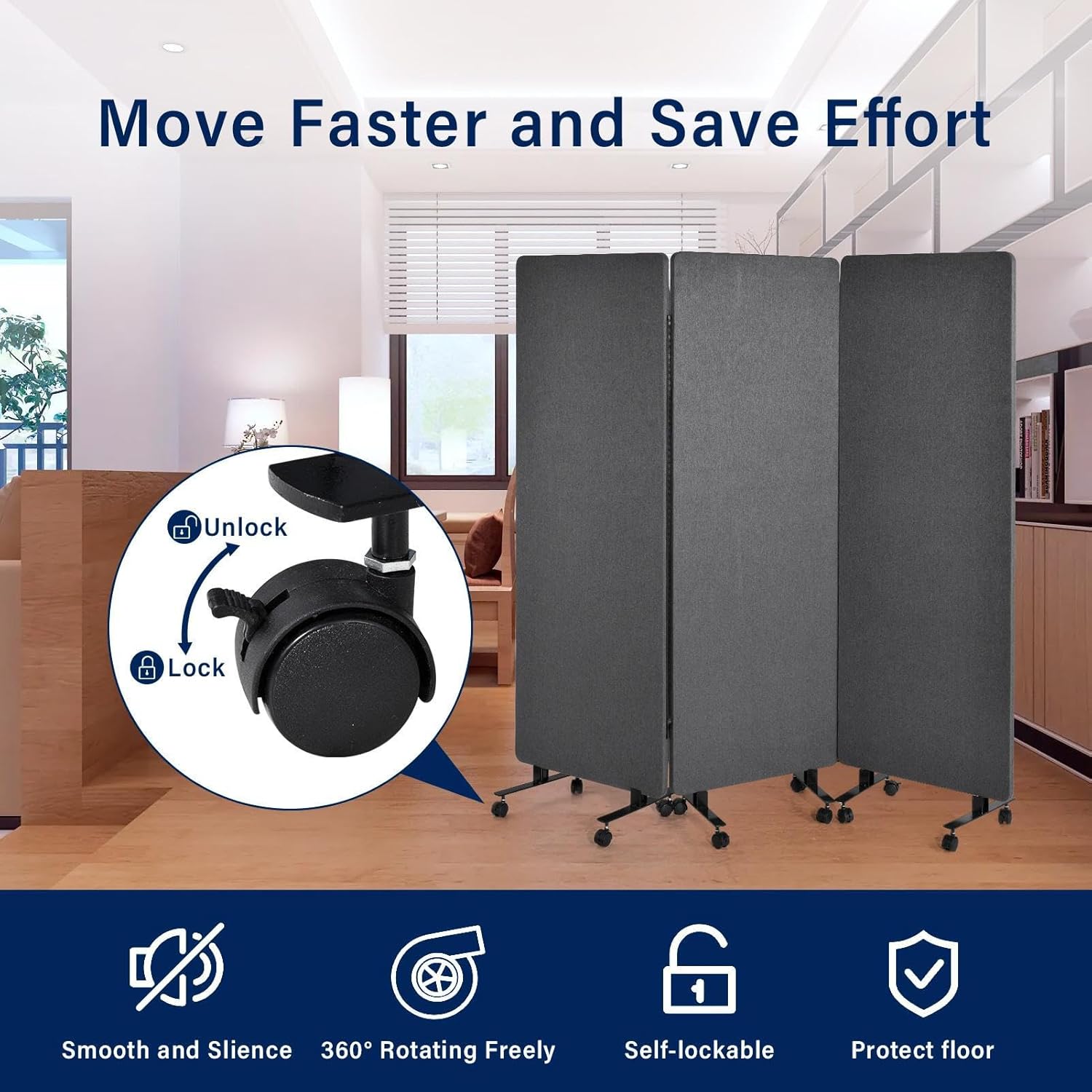 3 Panel Acoustic Offices Partition, 72