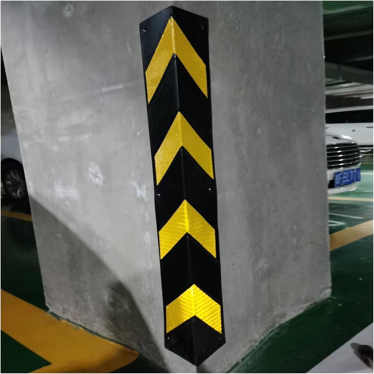 Car Park Corner Wall, Rubber Warehouse Corner Wall and Reflective Workshop Warehouse 1 Cm Thick, 4 Sizes(2pcs-100cm)