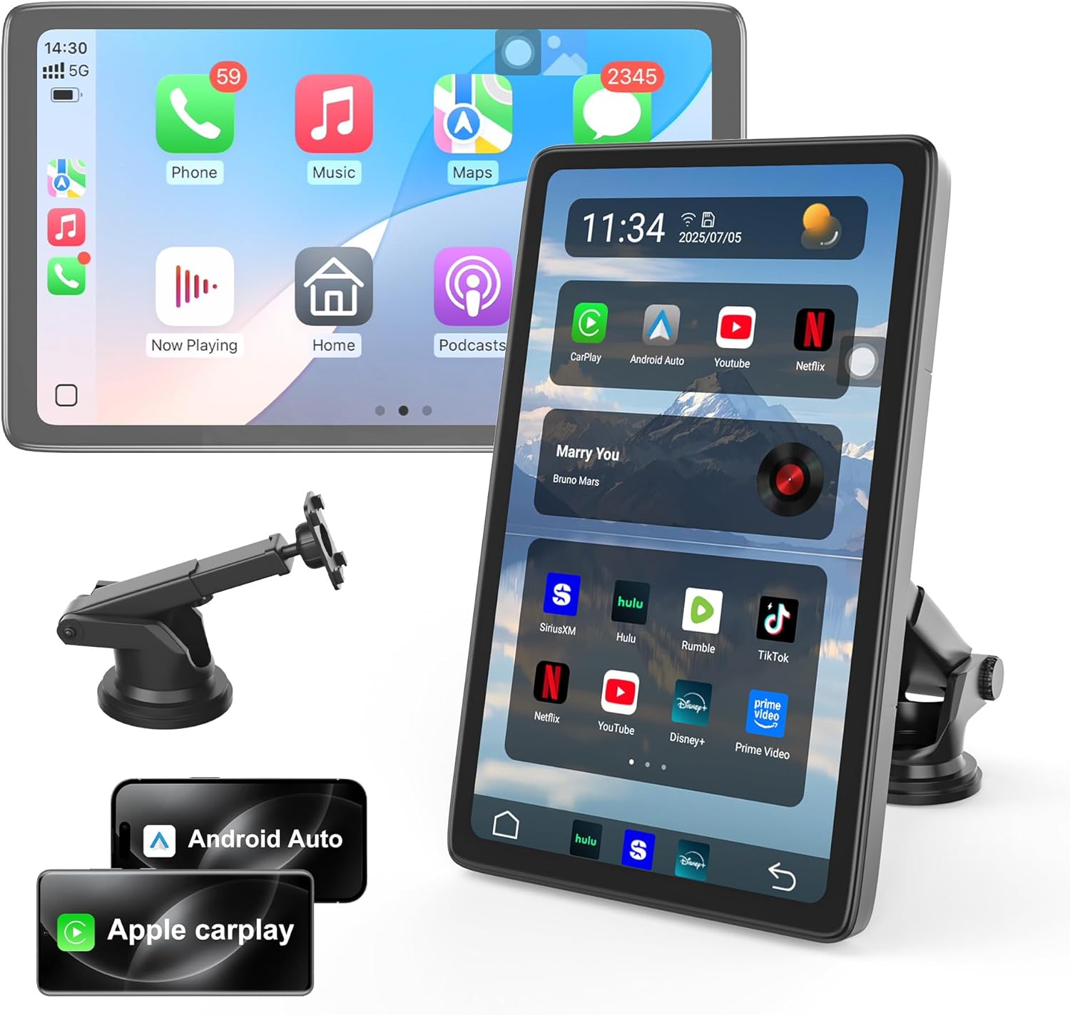Upgraded Apple Carplay Screen for Car, 9