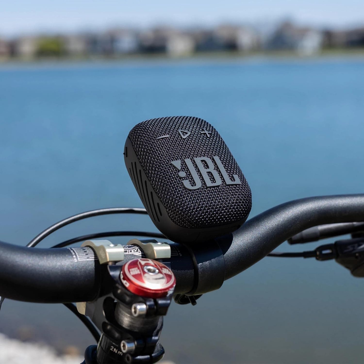 JBL Wind 3 FM Bluetooth Handlebar Speaker (Renewed)