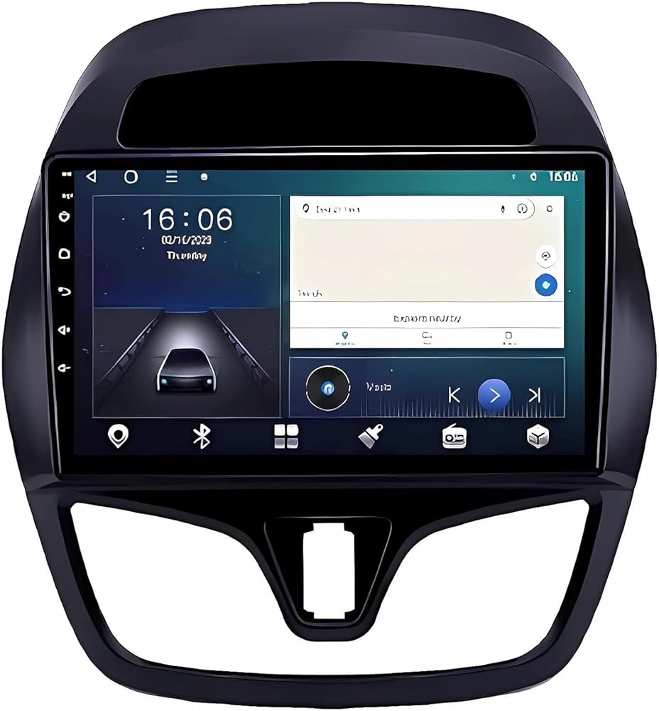 Generic 0MNITEK Android 12 Car Stereo Compatible with Chevrolet Spark Beat 2015-2017 9 Inch Touch Screen Car Radio with GPS Navigation Bluetooth FM Radio Android/iOS Phone…, Black