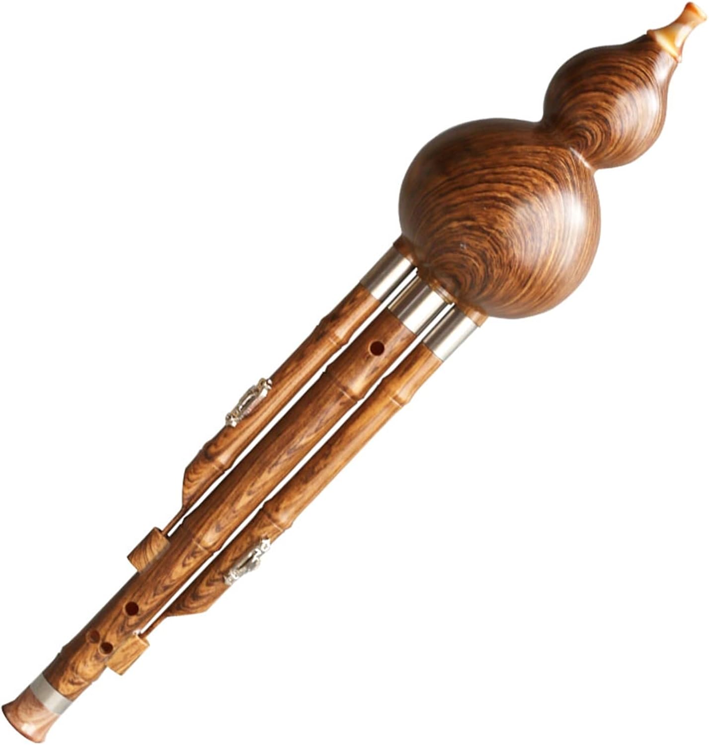 FLFL Hulusi C Key Cucurbit Flute Hulusi Brown Musical Instruments Woodwind Instrument (Color : 02)