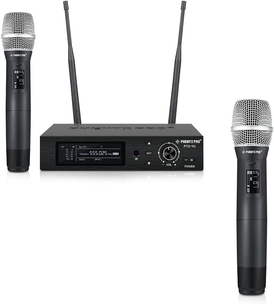 Phenyx Pro True Diversity Wireless Microphone System PTU-1U with Handheld Mic