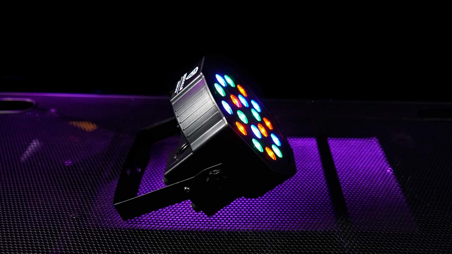 Rockville RockPAR50 24W LED RGB Par Can Wash Light with DMX, Sound-Activated Mode, Power Daisy-Chain, Dual Bracket for DJs and Club Lighting, 4-Piece