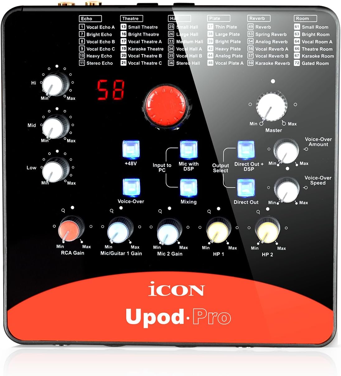 iCON Pro Audio UPod Pro recording USB Interface with DSP effect built-in.