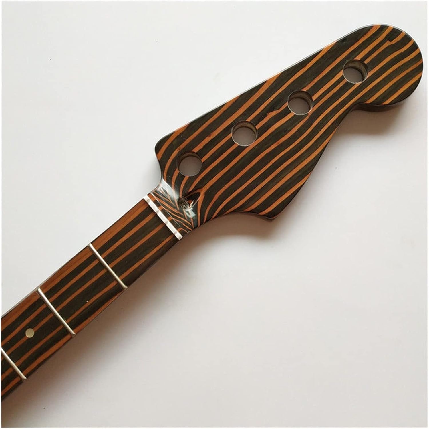 TSTS Zebra Wood Electric Bass Guitar Neck Replacement 4 String 20 Fret Guitar ​Neck Replacement