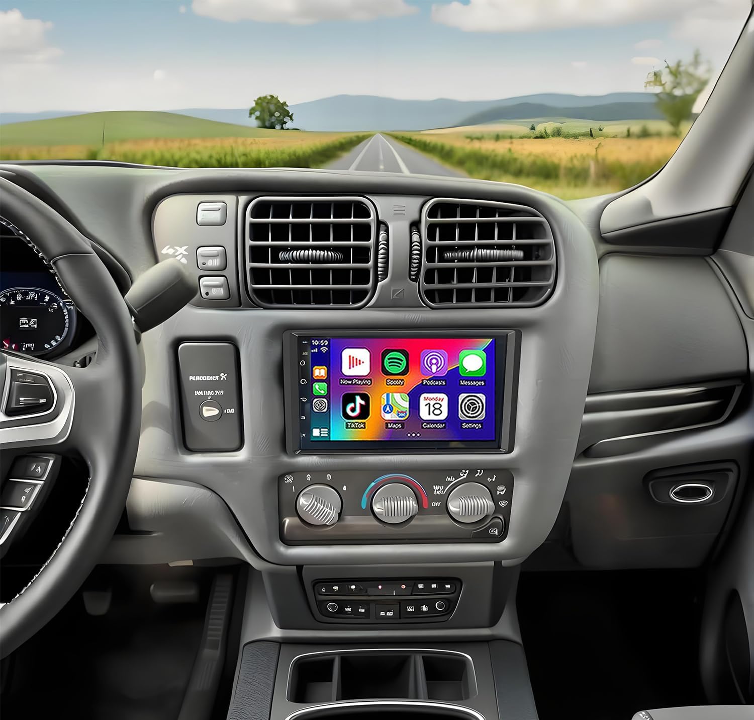 5G WiFi Android 13 Car Stereo for Chevrolet Corvette 2005-2013, 7 Inch IPS HD Touch Screen Car Radio Wireless CarPlay Android Auto, GPS FM/SWC Bluetooth 1080P Backup Camera-2+32G