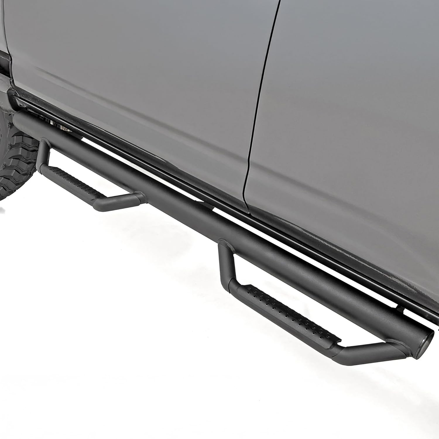 Rough Country Nerf Step Bars for Toyota 4Runner (2010-2024) Non-Limited - Rugged Full Length Nerf Bar with Side Steps, Bolt-On Install