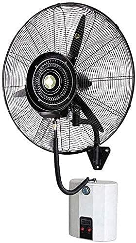 Industrial Wall Mount Oscillating Fan, with Humidifying Mist Action 3 Speed Settings, 15L, Adjustable Tilt, for Home Office Restaurant Dormitory