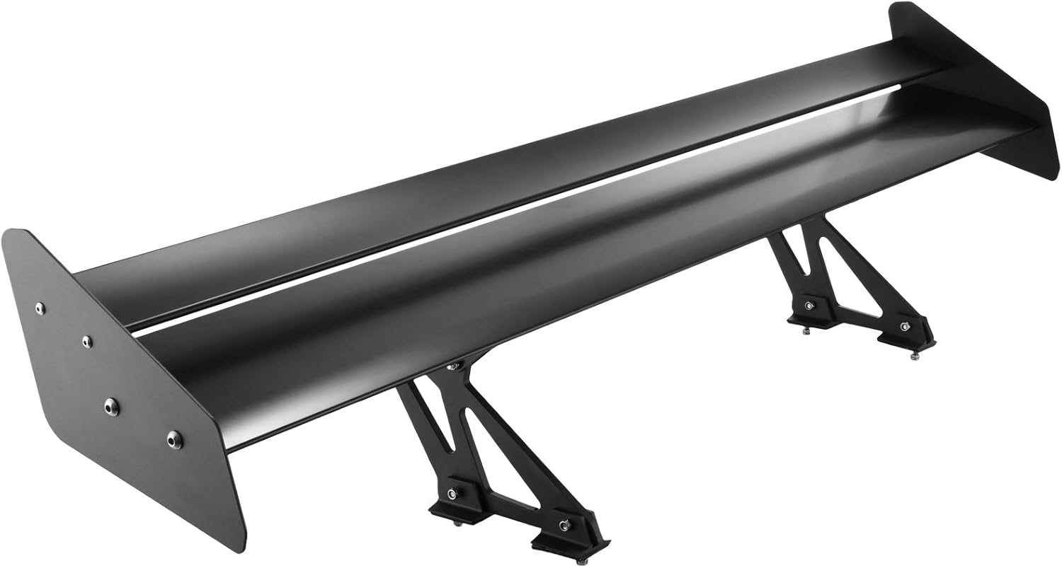 Vevor Single Deck GT Wing Car Spoiler Adjustable Universal 53.4 inch Lightweight Aluminum Car Rear Spoiler Wing,Racing Spoiler BGW/JDM Drift