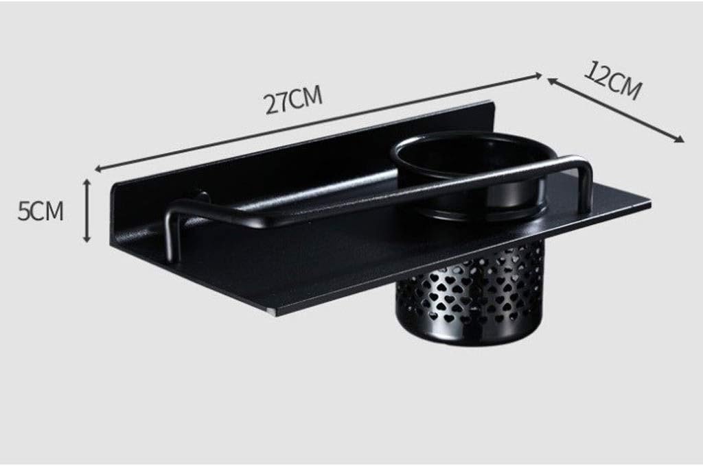 Bathroom Shelves Wall Mount Aluminum Storage Shelf Basket Shower Organizer Corner Kitchen Shelves Black