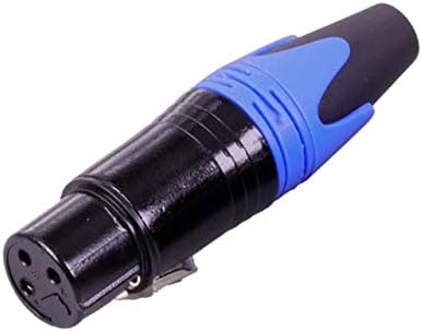 Davitu Electrical Equipments Supplies - 100PCS/lot 3 Pin XLR Plug Jack Male/Female Microphone Connector MIC Adapter XLR Cable Termininal Audio Wire Connector 7 Colors - (Color: Female Blue)