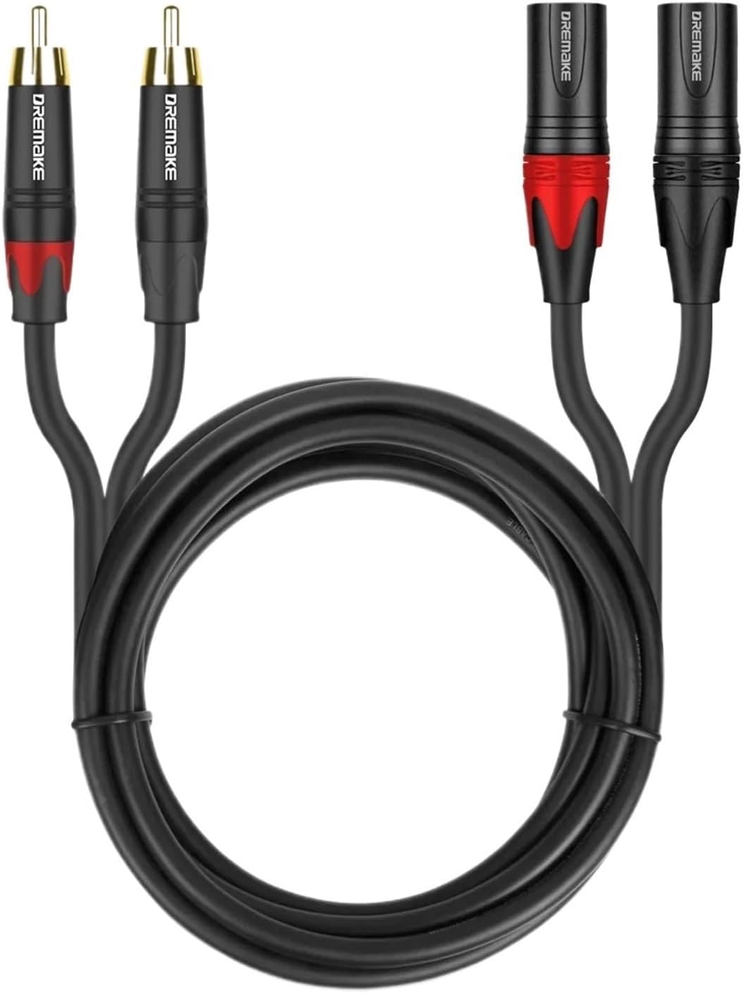 RCA Audio Cable Dual XLR to Dual Interconnect Cable Double RCA Male to Double Male Mic Connection Cord(3m)