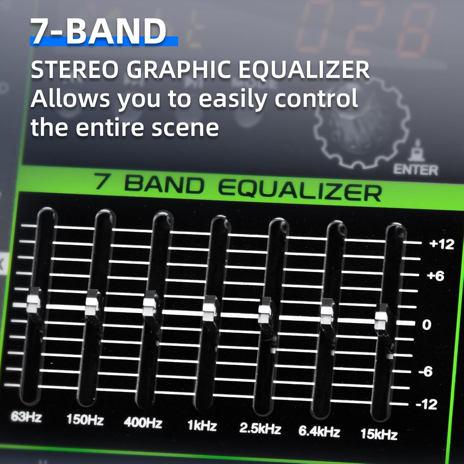 Depusheng MX6 6 Channel Sound Mixer Audio Mixing Console 48V 256DSP Professional USB PC Play Record Podcast Live Broadcast (US MX6)