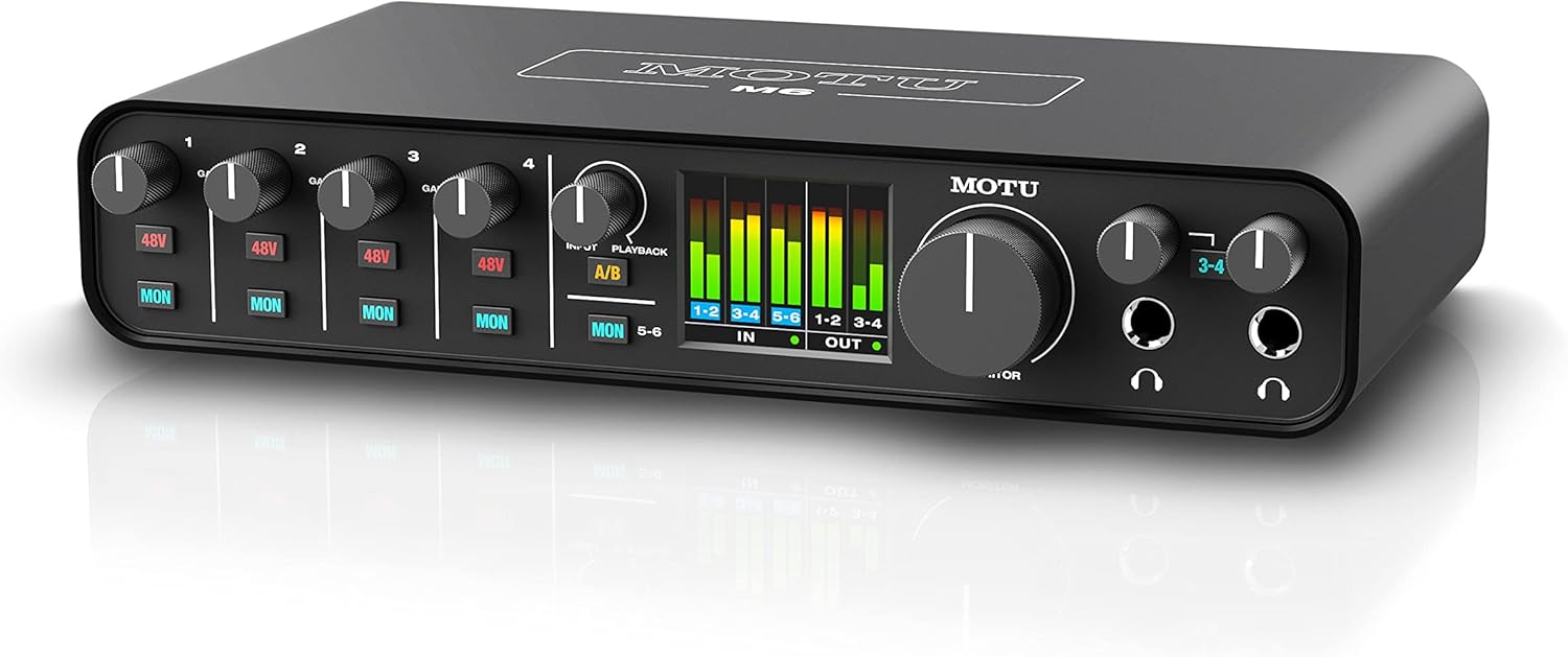 MOTU M6 6x4 USB-C Audio Interface with Studio-Quality Sound