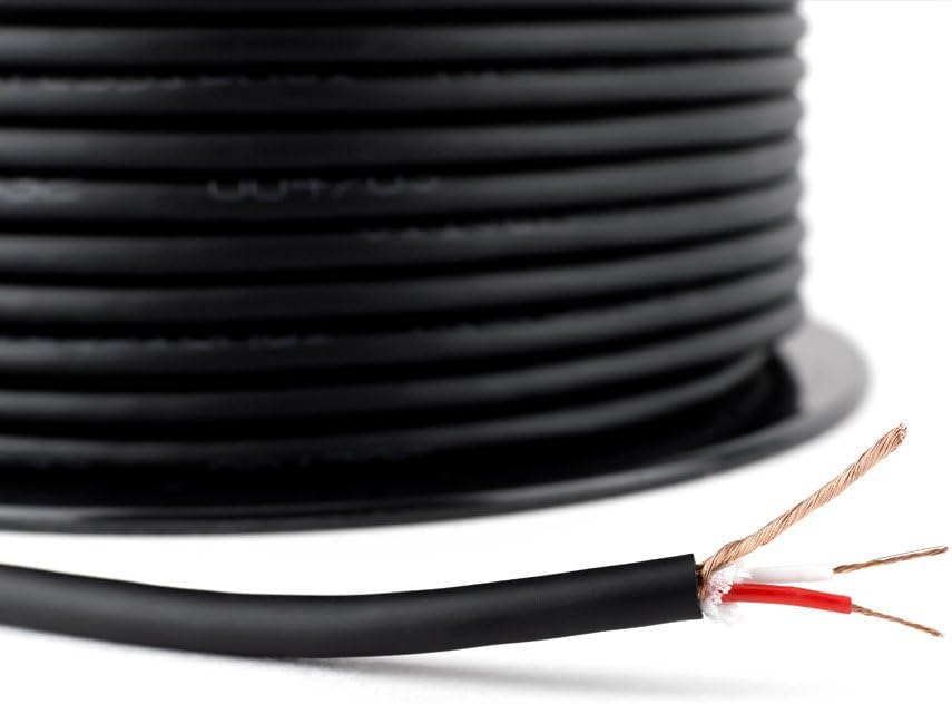 Sewell Silverback Screamer Bulk XLR Cable, 300 ft. Spool, Pure Copper, OFC, Flexible, Spiral Braided Shielding SW-30632, Black