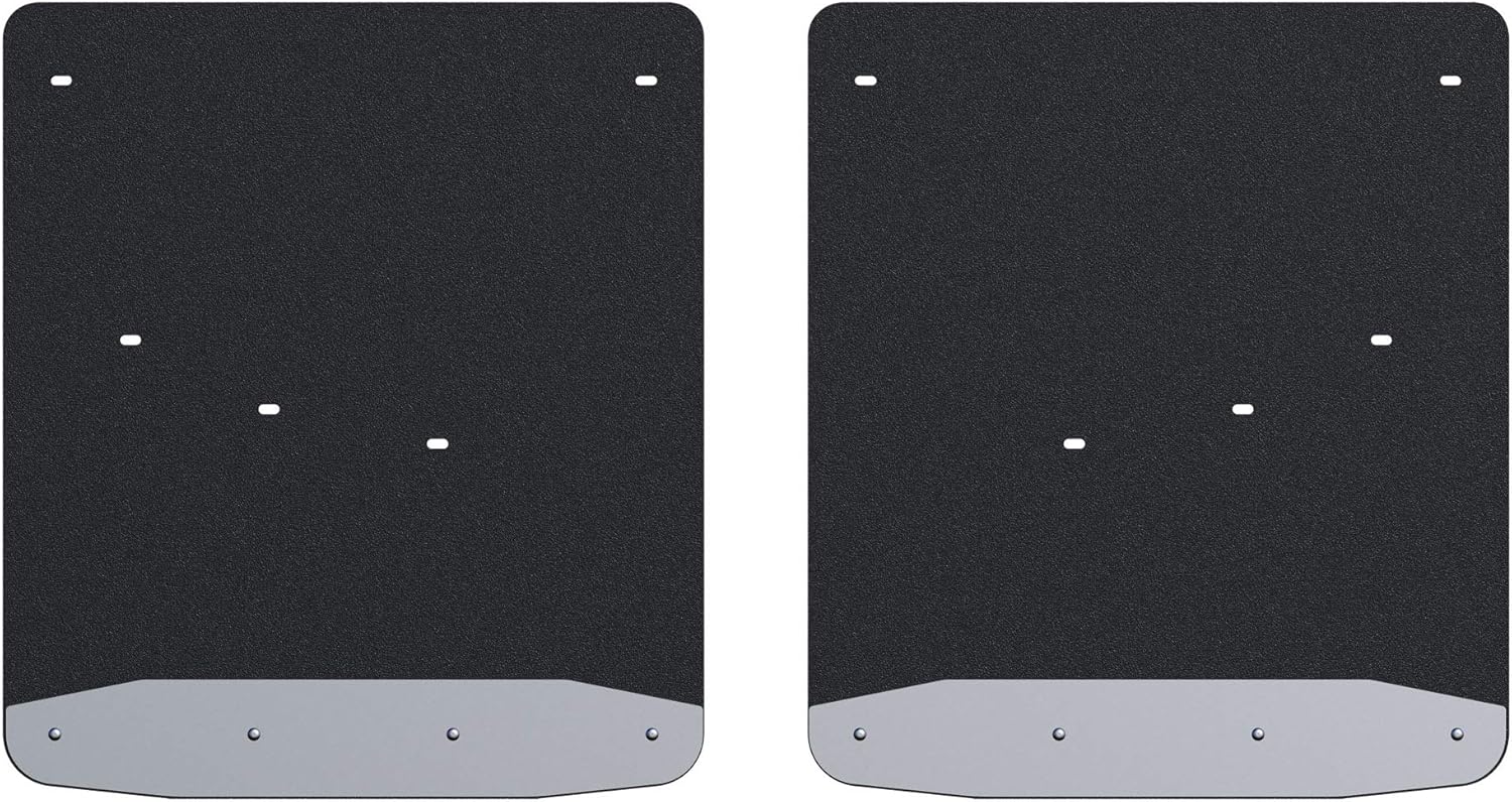 LUVERNE 251452 Rear Dually 20-Inch x 23-Inch Textured Rubber Mud Guards, Select Chevrolet Silverado, GMC Sierra 2500, 3500 HD