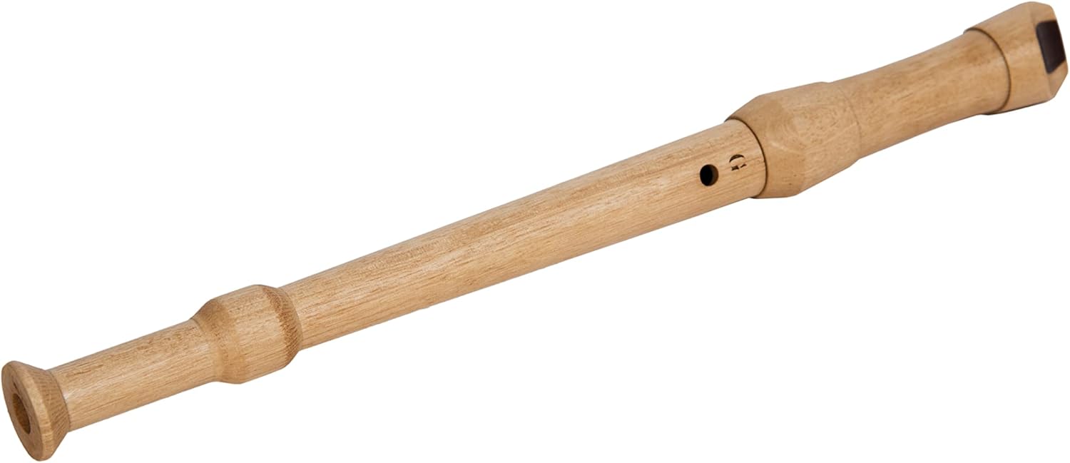 Whistle BCG-02 Student Soprano Recorder Hornbeam German System iVolga Wooden Block Flute Great Sound Hand Carved Folk Wind Music Instrument Woodwind Handmade Light Brown