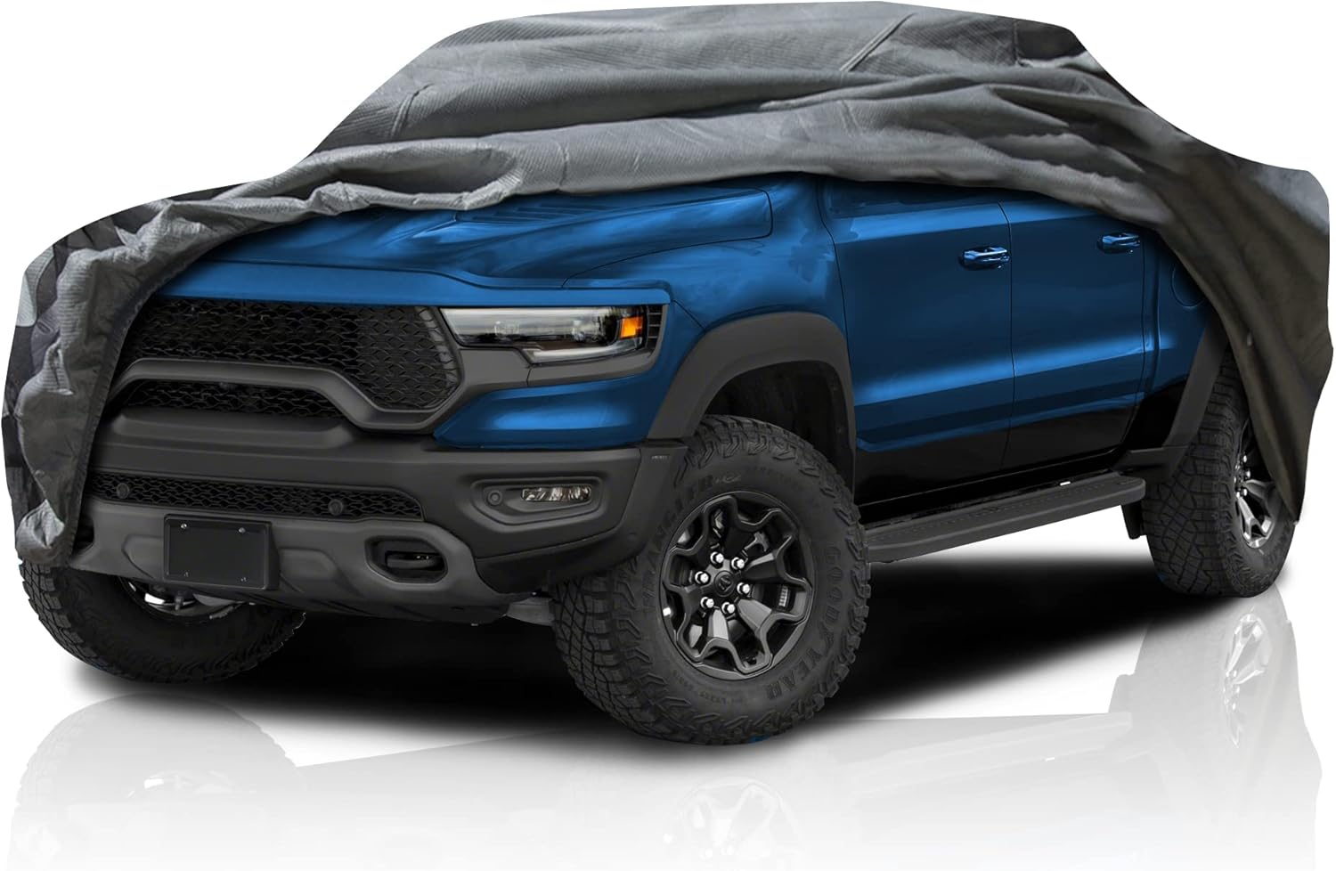 5 Layer Full Truck Car Cover for 2021-2024 Ram 1500 TRX Crew Cab 4-Door Pickup Short Bed All Weather Protection Breathable Scratch, Dust, Snow Shield