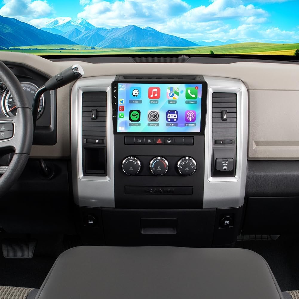 Android 13 Double Din Car Stereo Radio for Dodge RAM 1500 2500 3500 2009-2012 10