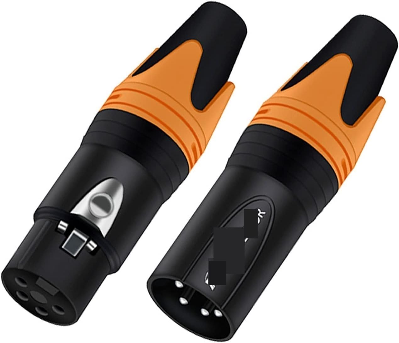 4 Pin X L R Male/Female M I C Cable Wire Connector 4 Pole XLR Plug Microphone Jack Socket 56Pcs (Color : 56xF 4P Red)