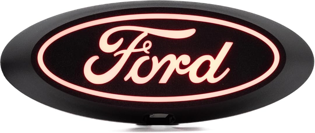 Putco Luminix LED Red Oval Tailgate LED Emblem - Fits Ford Super Duty F250 / F350 / F450 2017-2019 All Models Except Platinum or Limited