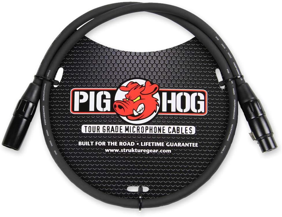 Pig Hog PHM3 8mm Tour Grade Mic Cable, XLR 3ft - 6-Pack