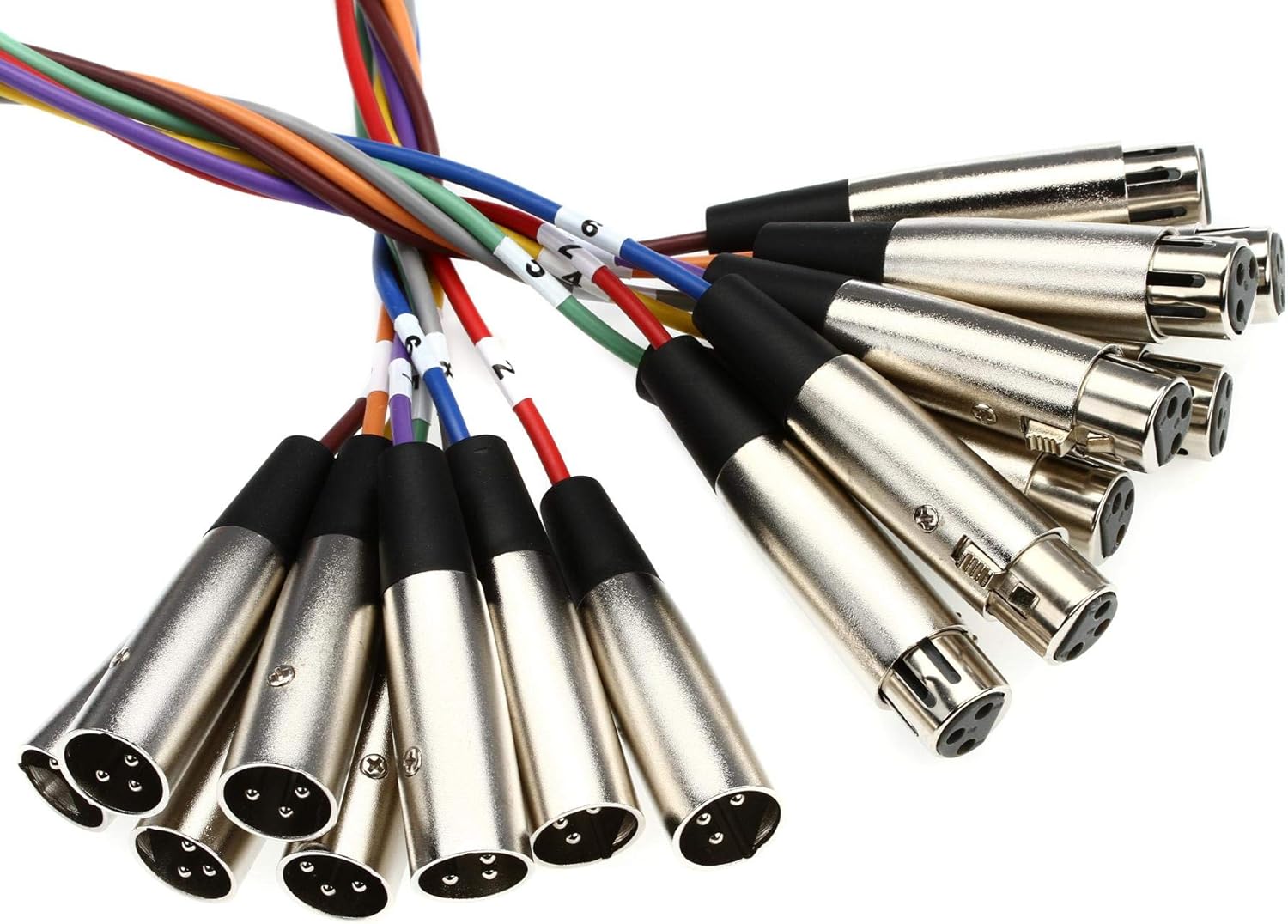 Hosa XLR-807 Balanced Snake, XLR3F to XLR3M, 23 Feet