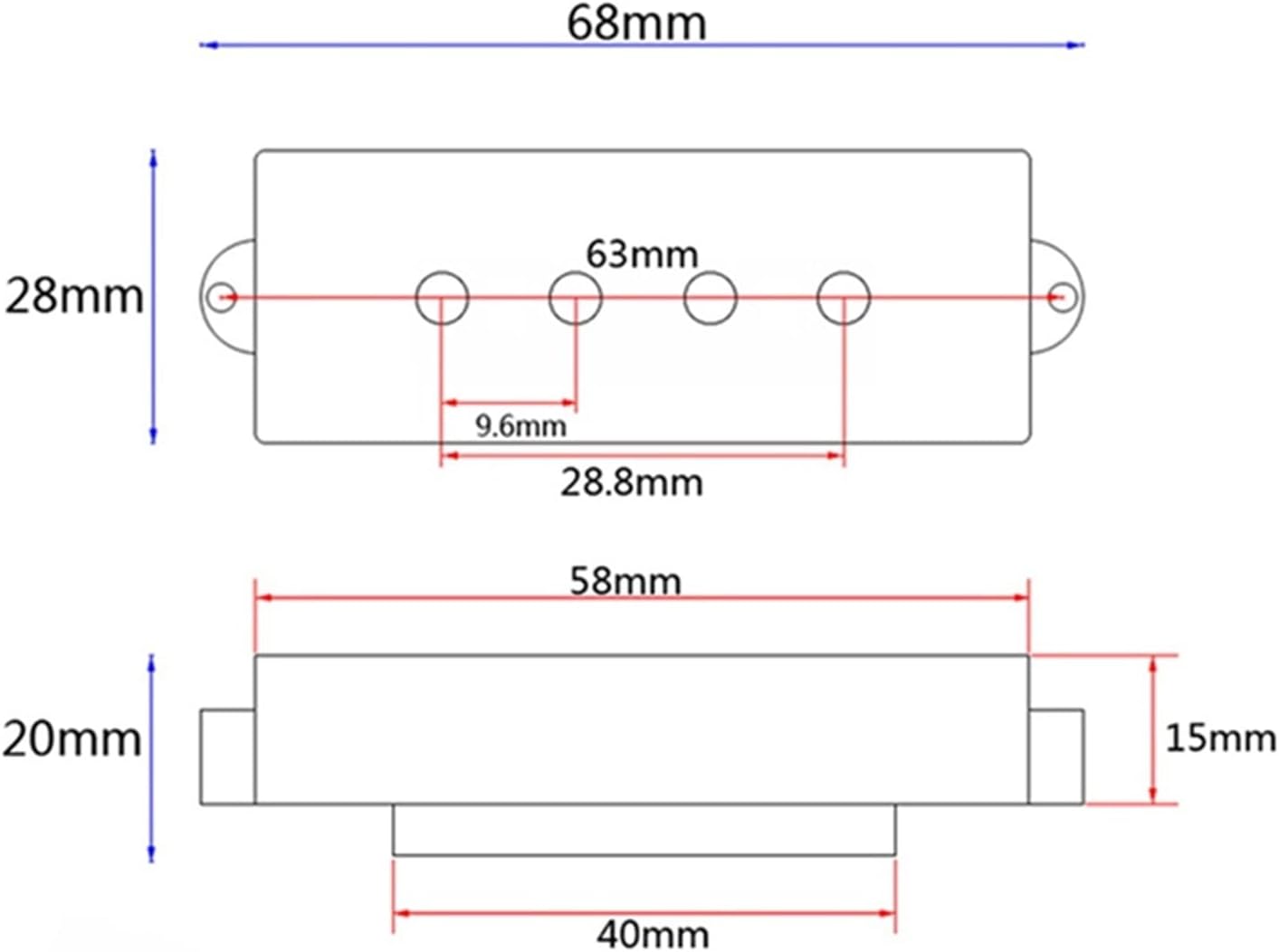 KESHUO Electric Guitar Wiring Harness 3 Band Equalizer EQ Preamp Circuit Bass Guitar Tone Control Wiring Harness Pickup Set