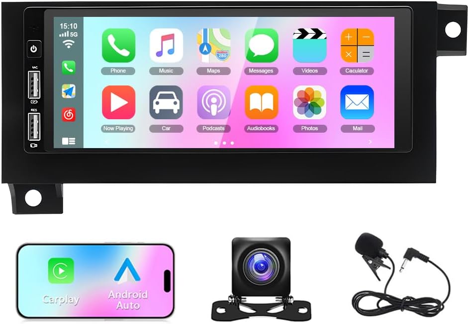 6.8 Inch Android 14 Double Din Car Stereo Radio for 1994–2002 Dodge Ram 1500 2500 3500, for Cirrus 1995-2000, for Jeep Grand Cherokee 1994-1998 2+32G with Wireless Carplay Android Auto GPS WiFi SWC