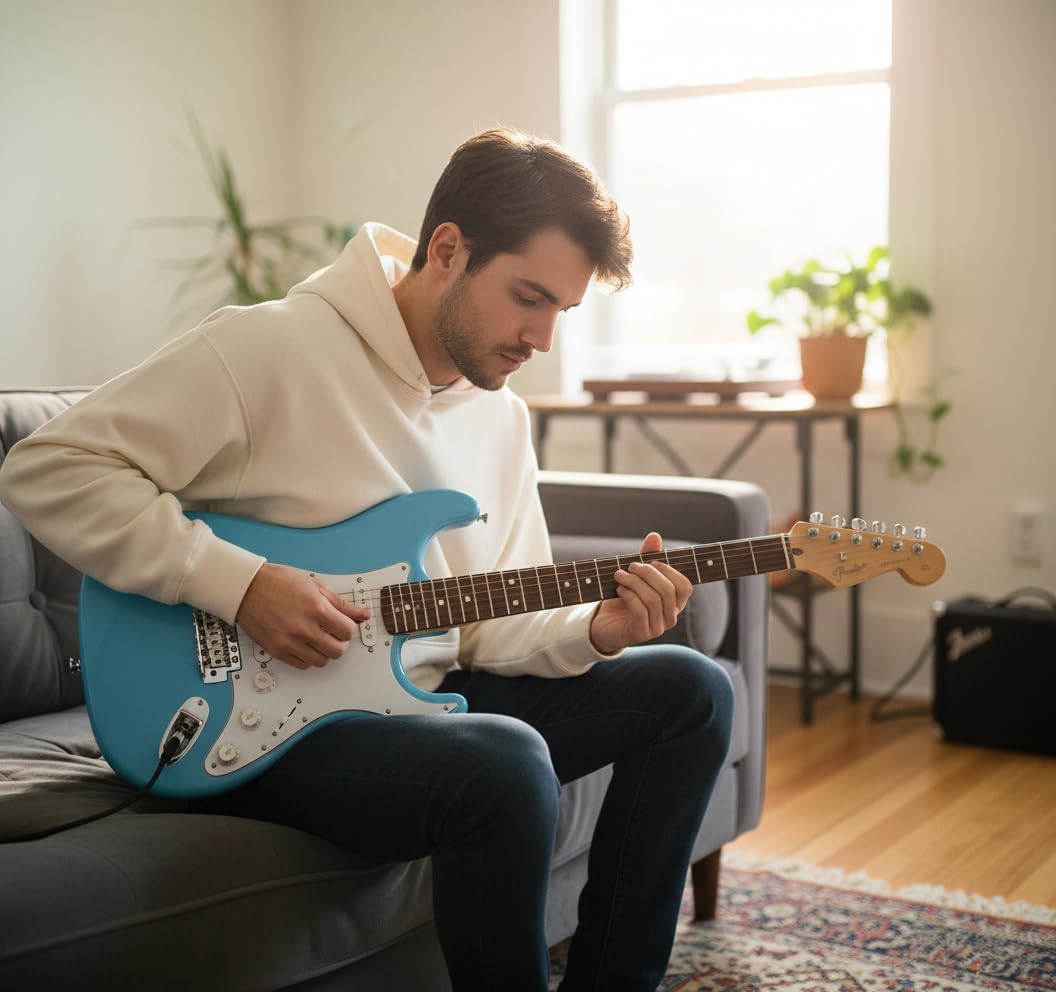 Fender Squier Stratocaster Electric Guitar - Daphne Blue