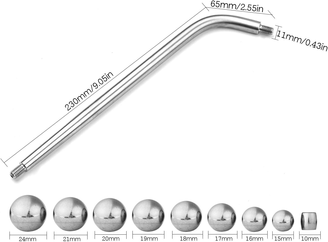 Saxophone Repair Tool Set Long Rod + Metal Ball + Bucket Ball Sax Neck Maintenance Tool for Alto/Tenor Saxophone Wind Instrument