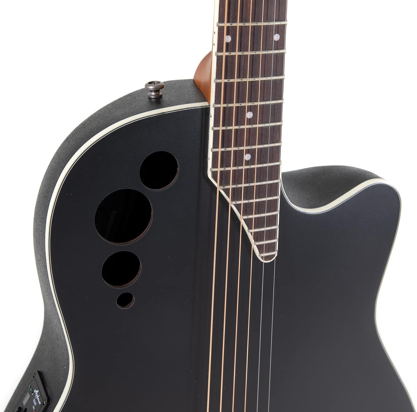 Applause Elite AE44-5S Electro Acoustic Guitar Medium Body Depth Cutaway Black Satin