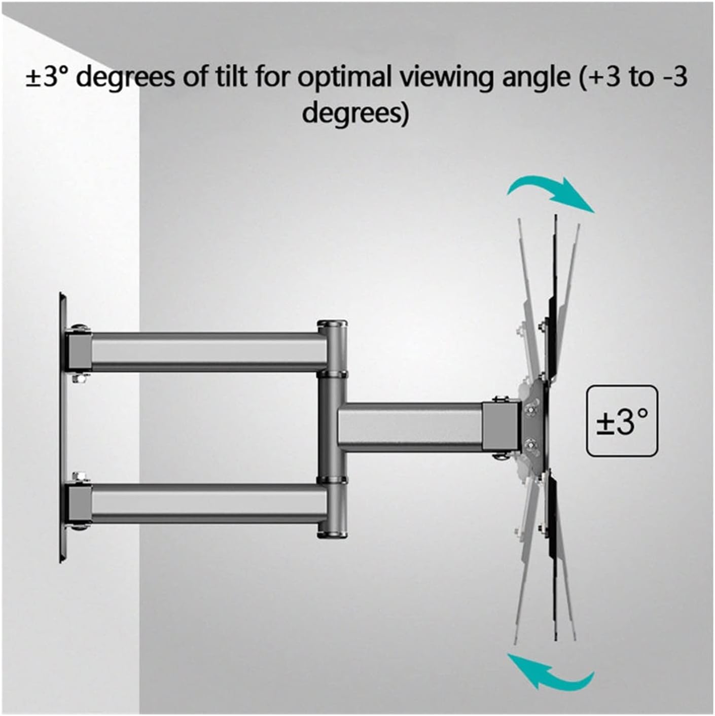 TV Wall Mount Bracket for 26 50 Inch LCD Flat Screen 90° Swivel Supports Up to 40kg Easy in Tion Adjustable Tilt Universal Compatibility