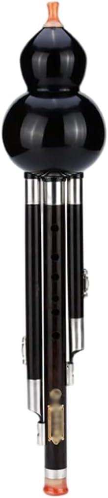 Woodwind Ebony B-Flat C-A Playing Flute Instrument Traditional Musical Instruments for Beginners with Chinese Knot and Box Tonal Beauty (Black C)