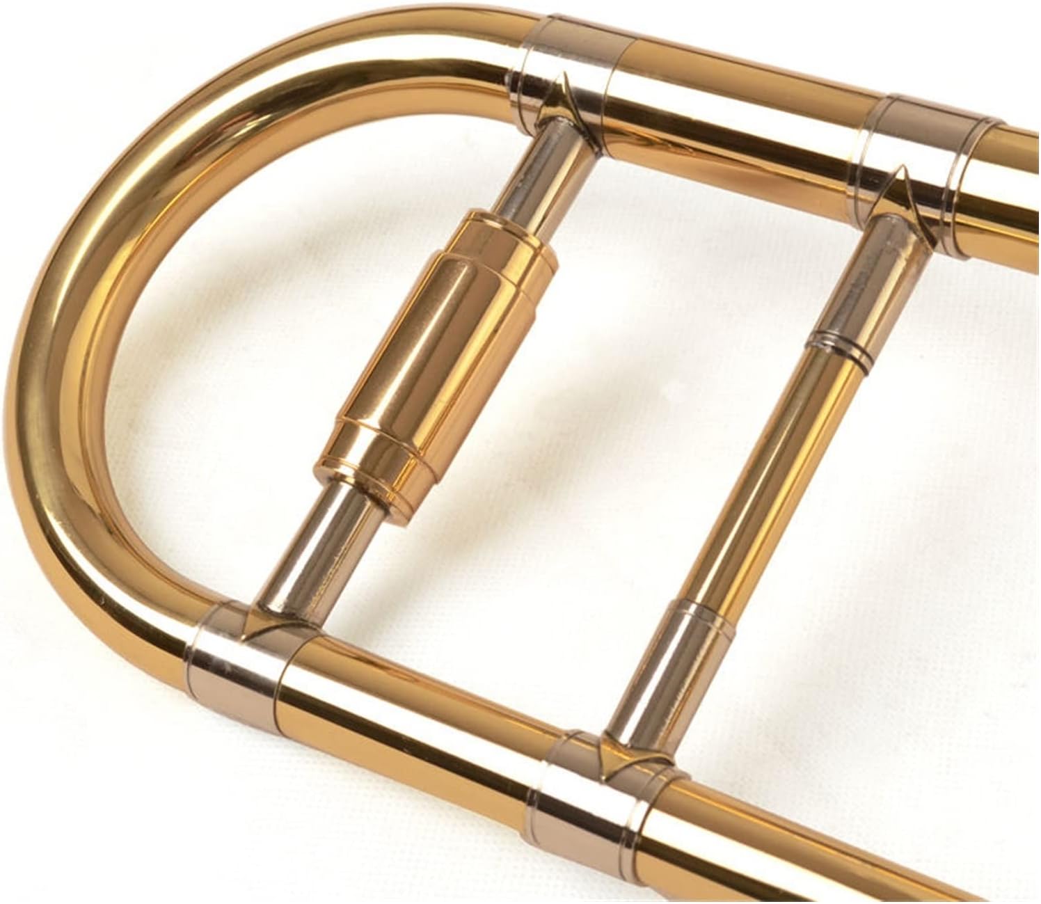 FLFL Student Trombone Professional Tenor Trombone B Flat Tenor Horn with Trombone Mouthpiece and Gloves Gold Brass Wind Instruments