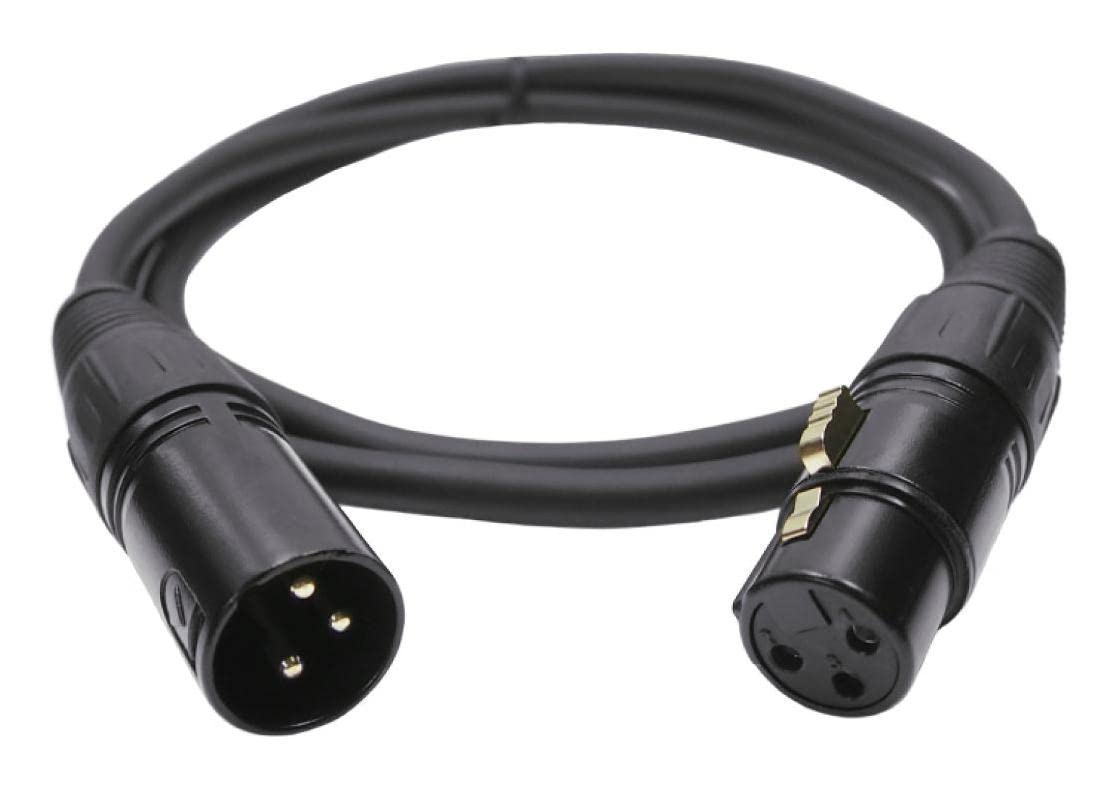 10M XLR Cable, 3-Pin XLR Plug to XLR Socket, Professional Microphone Cable for Studio and Live Sound