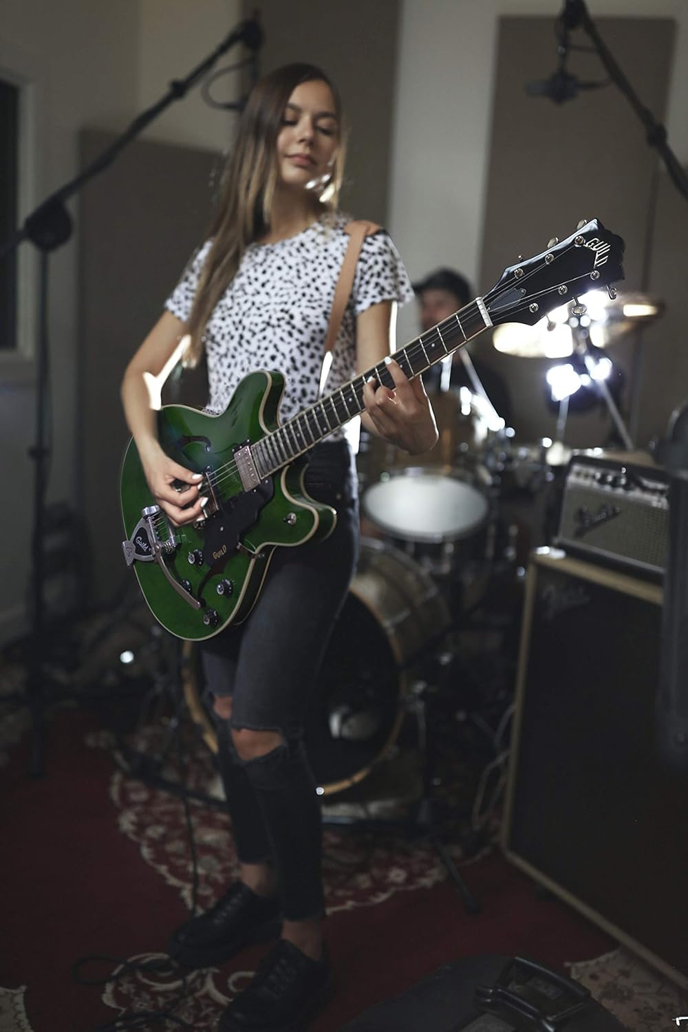 Guild Guitars Starfire I DC Semi-Hollow Body Electric Guitar, Emerald Green, Double-Cut w/ Guild Vintage Tuners, Newark St. Collection