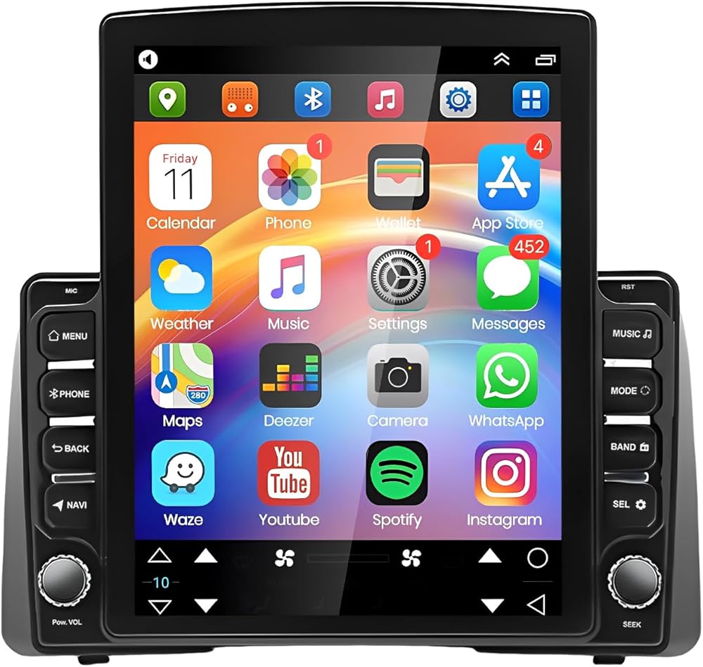 2G+64G Android Double Din Car Stereo for Chrysler Town & Country 2011-2020 Back Camera, with Wireless CarPlay/Android Auto WiFi/USB/BT 5.1, DSP, FM/SWC, MirrorLink GPS Tracking Android 13 Radio 197
