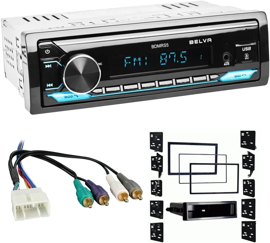 Single DIN Bluetooth Front SD/USB/AUX Car Stereo Upgrade for 1995-1999 Toyota Tacoma (Amplified)