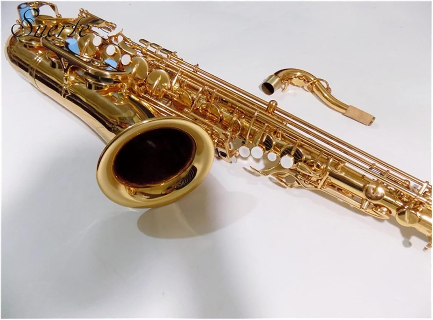 C Melody Saxophone Woodwind Sax Gold Lacquer with Case and Mouthpiece Sax Instruments