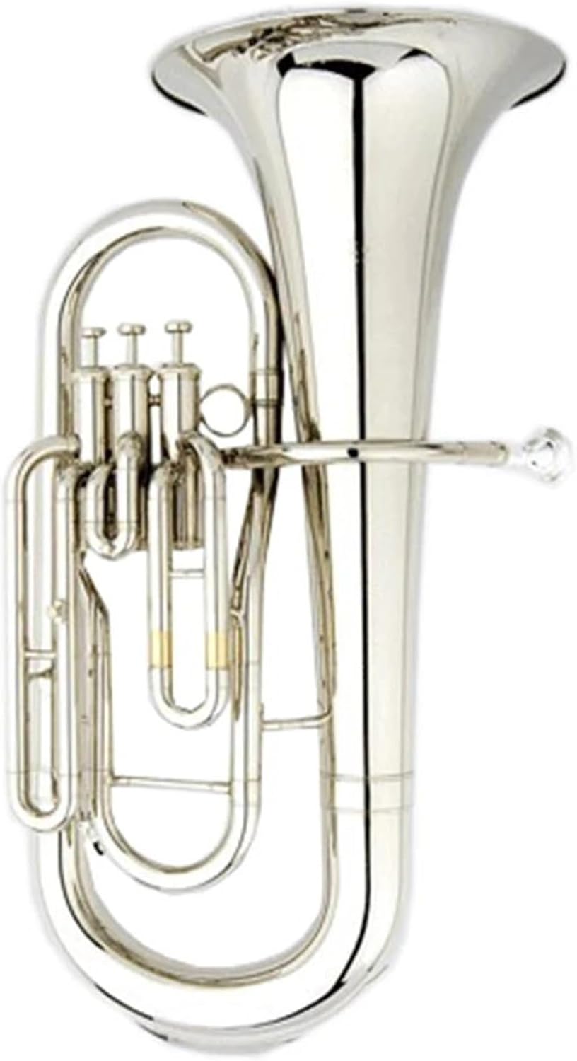 Beginner euphonium Nickel Plated Euphonium Piston Valve Tone Bb 3 Pistons