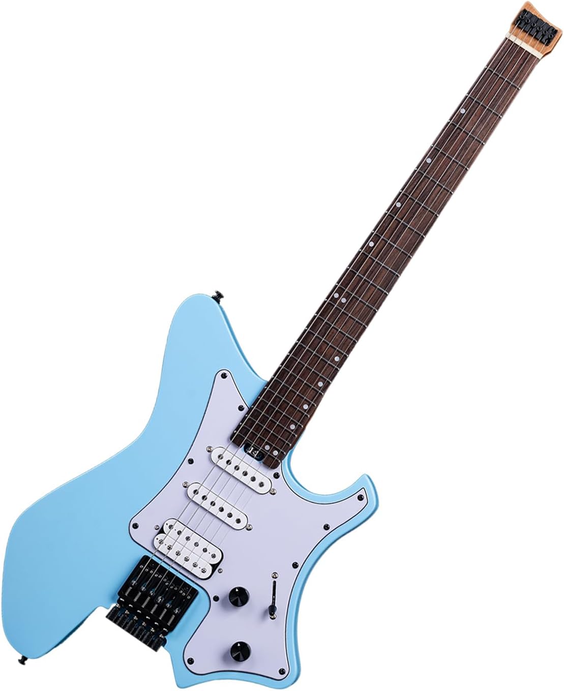 EART GW2P-SE Headless Electric Guitar, Solid Electric Guitar,Carbon-Roasted Hard Maple Neck Fully Adjustable Bridge, Satin Finish