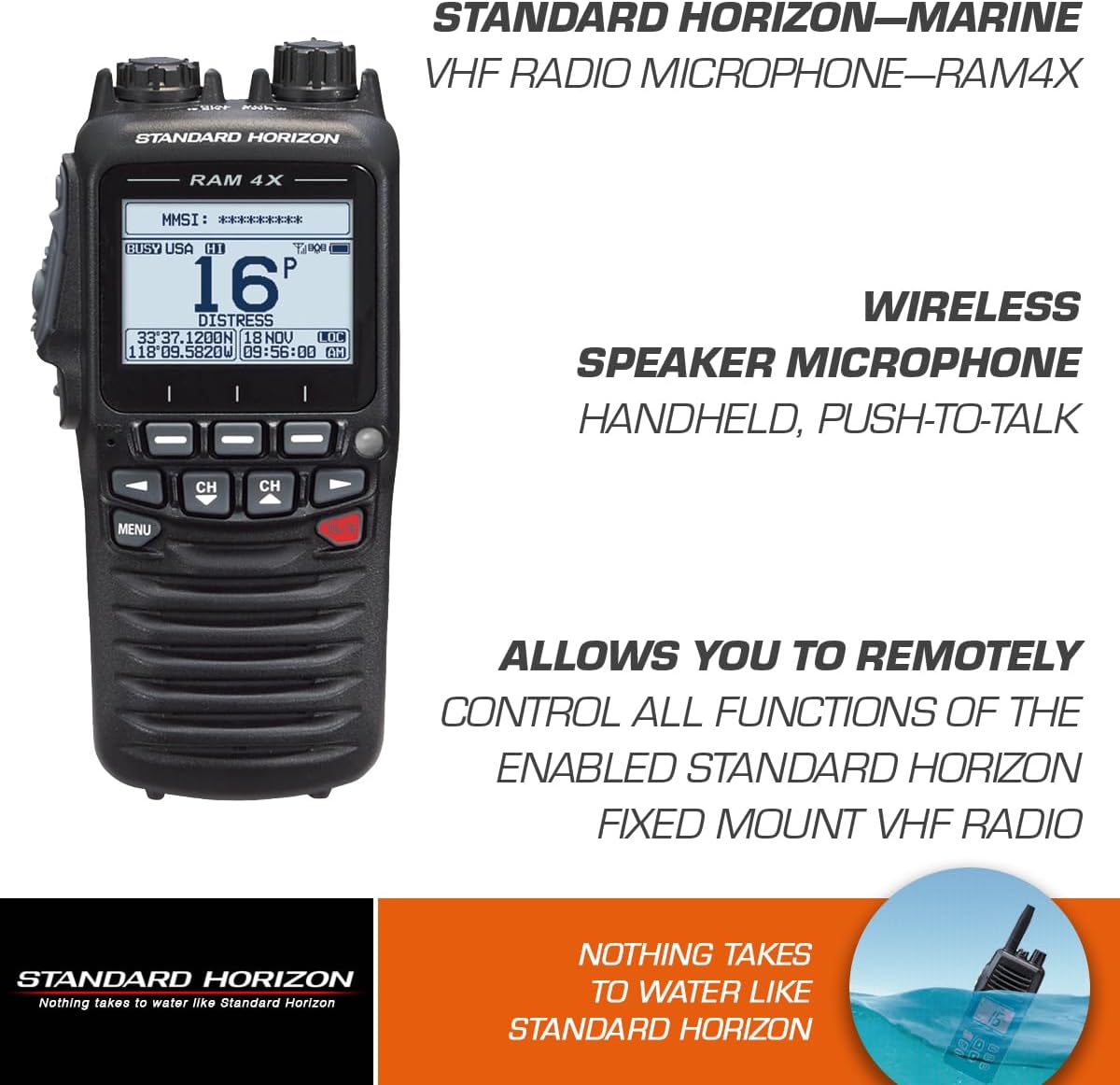 Standard Horizon RAM4X Wireless RAM Microphone f/GX2400