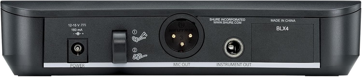 Shure BLX14/P31 Wireless Microphone System - 14-Hour Battery Life, 300 ft Range, UHF | Includes PGA31 Headset Mic, Bodypack Transmitter, Single Channel Receiver | H10 Band (BLX14/P31-H10)