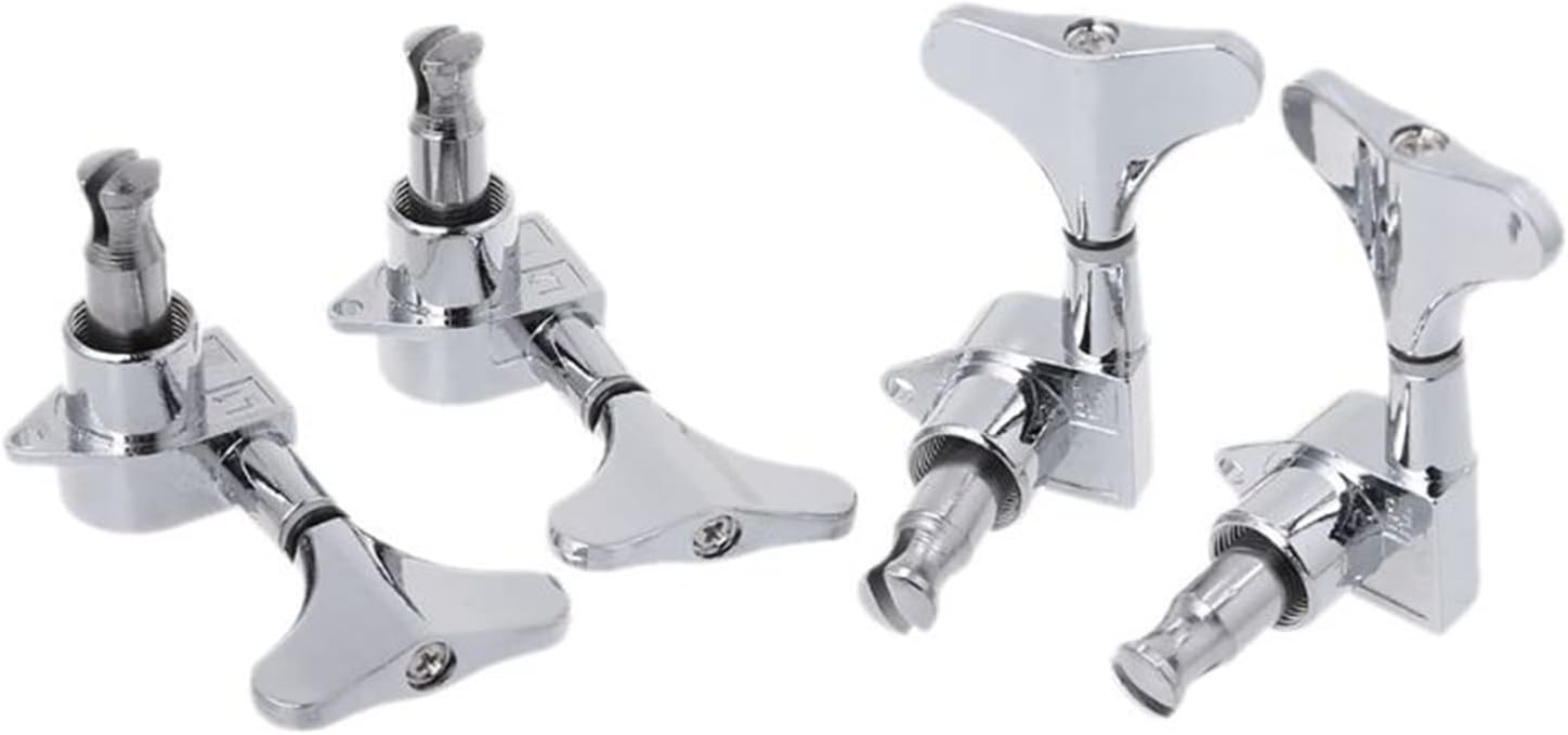 Guitar String Tuning Peg 4 String Bass Chrome Guitar Tuners Tuning Pegs Machine Heads 2R 2L