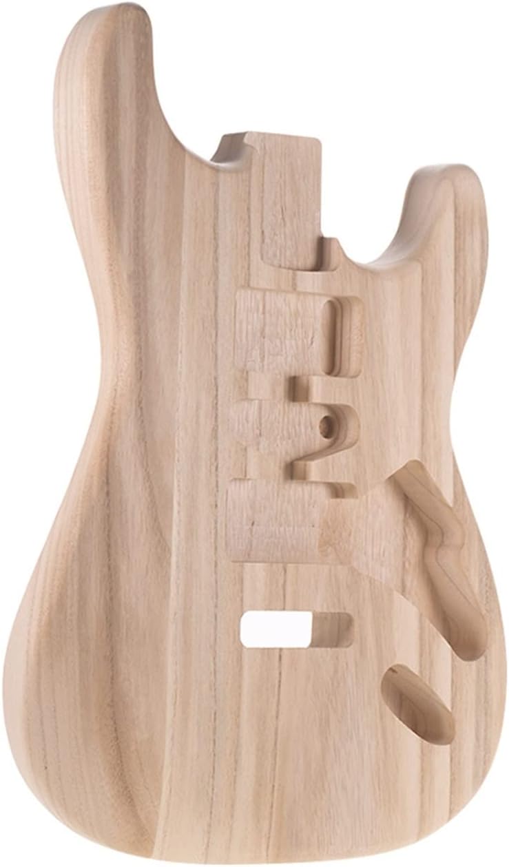 Unfinished Handcrafted Guitar Body Wood Electric Guitar Body Guitar Replacement Parts DIY Guitar Kit (Color : 2)