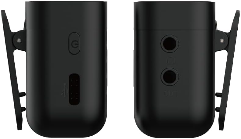 iCON Pro Audio AirMic Pro (2 TX + 1 RX + Charging Case) Wireless Lavalier Microphone, 250m (820 ft.) Range, 24-Hour Battery, Noise Cancellation, for PC, iPhone, Andriod, Interviews, Vlogs (Black)