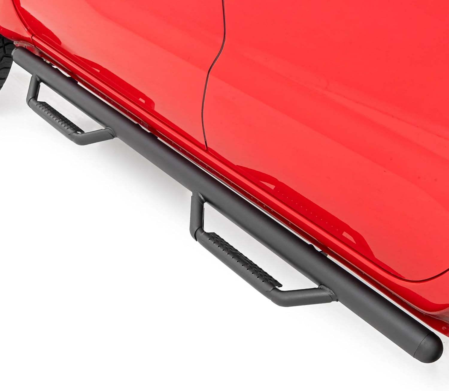 Rough Country Cab Length Nerf Step Bars for Nissan Frontier (2005-2025) CrewCab - Rugged Side Steps, Easy Bolt-On Install, Off-Road Ready