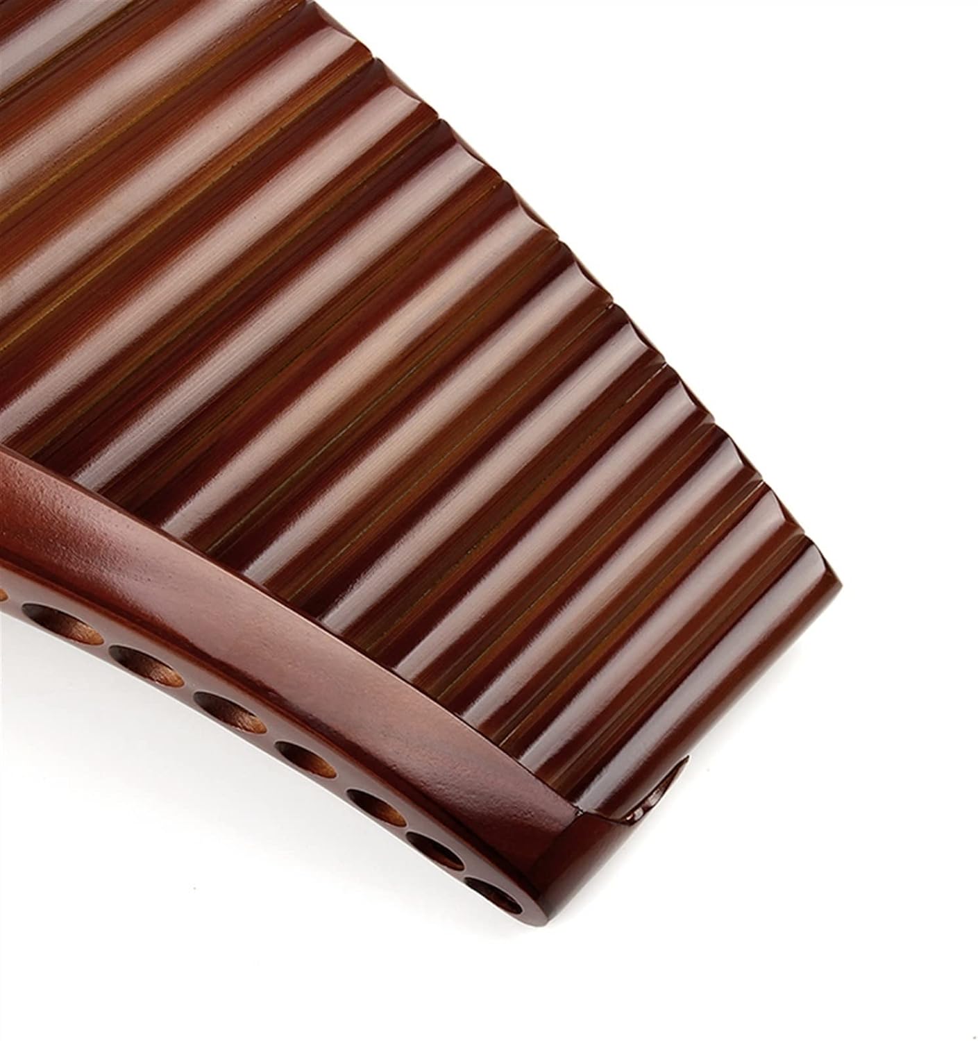 PanPipes Woodwind Instrument 20 Pipes Pan Flute E Key Folk Musical Instruments Brown Colour Woodwind Instrument Handmade